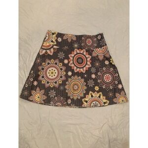 Sevier Skirts Women's Paisley Floral Skirt Size L 12 Lightly Lined Side Zip